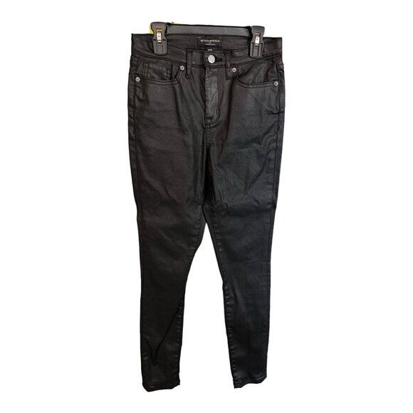 Banana Republic High Rise Skinny Coated Jean~Size 25/0~Black Leather Look L11 15 - Picture 7 of 11